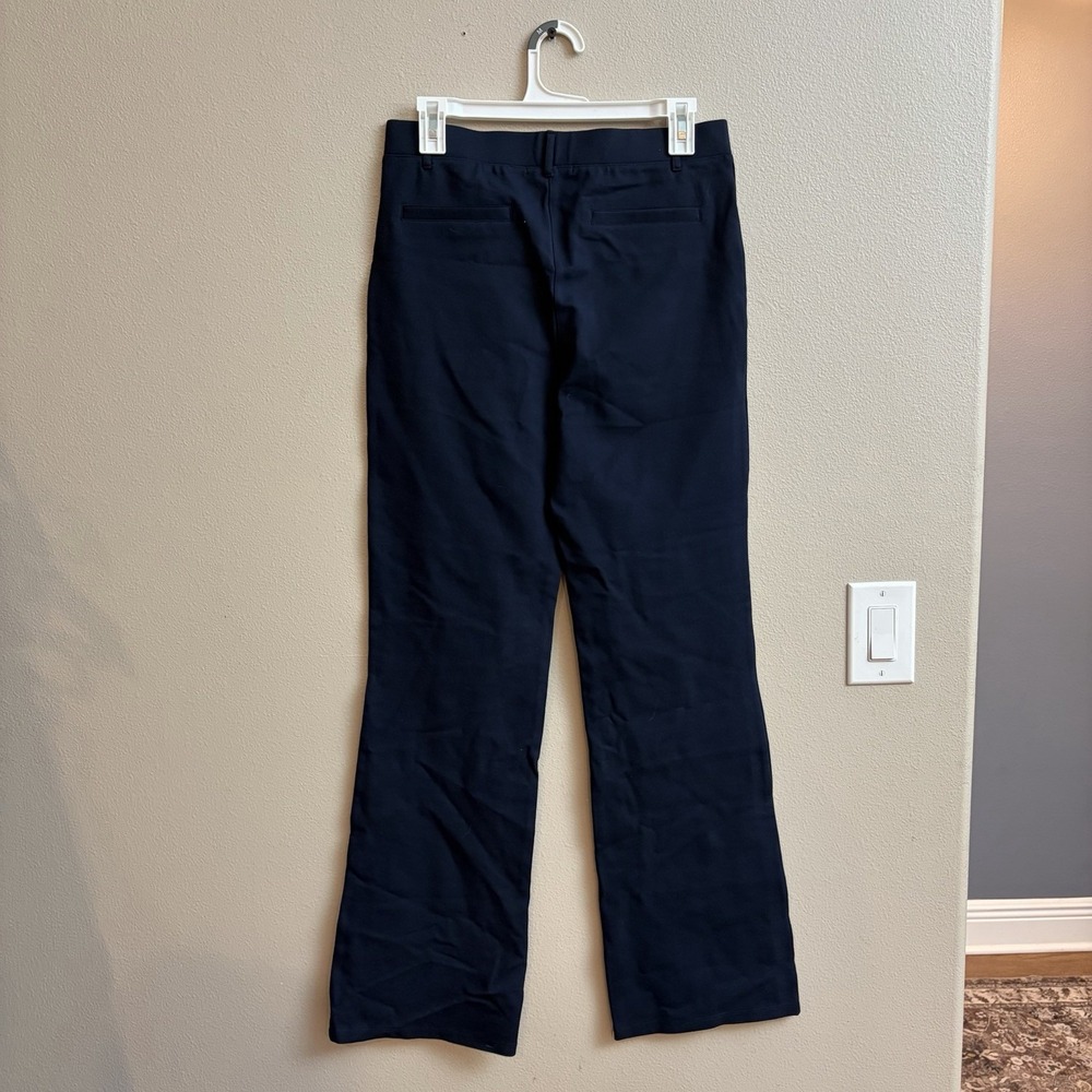 Quince Ultra-Stretch Ponte Bootcut Pants Size M Navy Blue Workwear Office - Picture 4 of 5